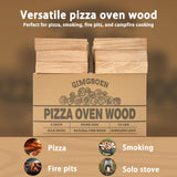Pizza Oven & Cooking Wood – Mini Kiln-Dried Oak, 6-Inch Logs, 15lb Box – Bark-Free Firewood for Ooni, Gozney, Solo Stove & More – High Heat, Long-Lasting Burn for Grilling, BBQ & Smoking Gimgsoen