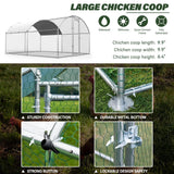 Oranland Chicken Coop Metal Large Chicken Run for Yard Chicken Pen Outdoor Heavy Duty Poultry Cage with Waterproof and Anti-Ultraviolet Cover for Outdoor Farm Use Oranland