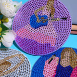 8 PCS Singer Diamond Art Coasters Kits, Pop Star Diamond Painting Coasters with Holder Set of 8, DIY Drink Coasters Art Crafts Supplies for Adults Cup Mat for Home Decor House Warming Gifts Non-Slip YSUNETER