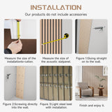 POHARE Wood Slat Wall Panels, 2 Pack 8 x 1 ft Decorative Wood Panels for Wall,Stylish Wall Panels for Interior Wall Decor, Modern Acoustic Wood Wall Panels with Felt Backing, Oak POHARE