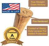 Throwing Tomahawk Handle - Fire Hardened & Lacquered - 19 inch A Grade American Hickory Wood Thrower Supply