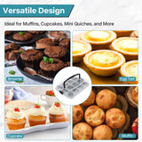 Spmarkt 2-Pack Muffin Pan with Carry Lid, Non-Stick 12-Cup Muffin Tin, Silver Cupcake Pan with Lid and Handle for Transporting, Suitable for Party, Holiday, Gathering etc Spmarkt