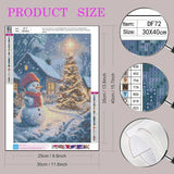 Diamond Art Kits for Adults Beginner, 5D Christmas Tree Diamond Painting Kits,Snowman Painting with Diamond,Full Round Drills Winter Gem Art for Christmas Wall Decor 12 x 16 in DIYDECORFUN