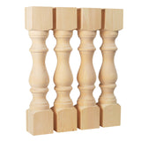 CAROLINA LEG CO. Monastery Farmhouse Dining Table Legs - Handmade in USA - Unfinished - DIY Furniture - Turned Legs - Set of 4 - Dimensions: 5" x 29" CAROLINA LEG CO.