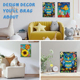 Kids Paint By Number Kits Age 8-12, 3 Pack 8x10 Inch Framed Canvas With 24x3ml Acrylic Pots, 6 Brushes, Painting Kits For Kids, Crafty By Numbers With Paint, 6-10 Year Old Girl Christmas Gift Jovial & Joyful