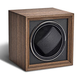 UnaMela Watch Winder for Automatic Watches: Automatic Single Watch Winder Box in Walnut Wood for Men and Women USB Powered UnaMela