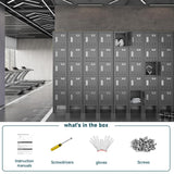 BUTISOW Metal Lockers - 66" Height Steel Lockers for Employees with 5 Door Storage Locker with Card Slot for Employees Gym School Home Office Garage - Assembly Required BUTISOW