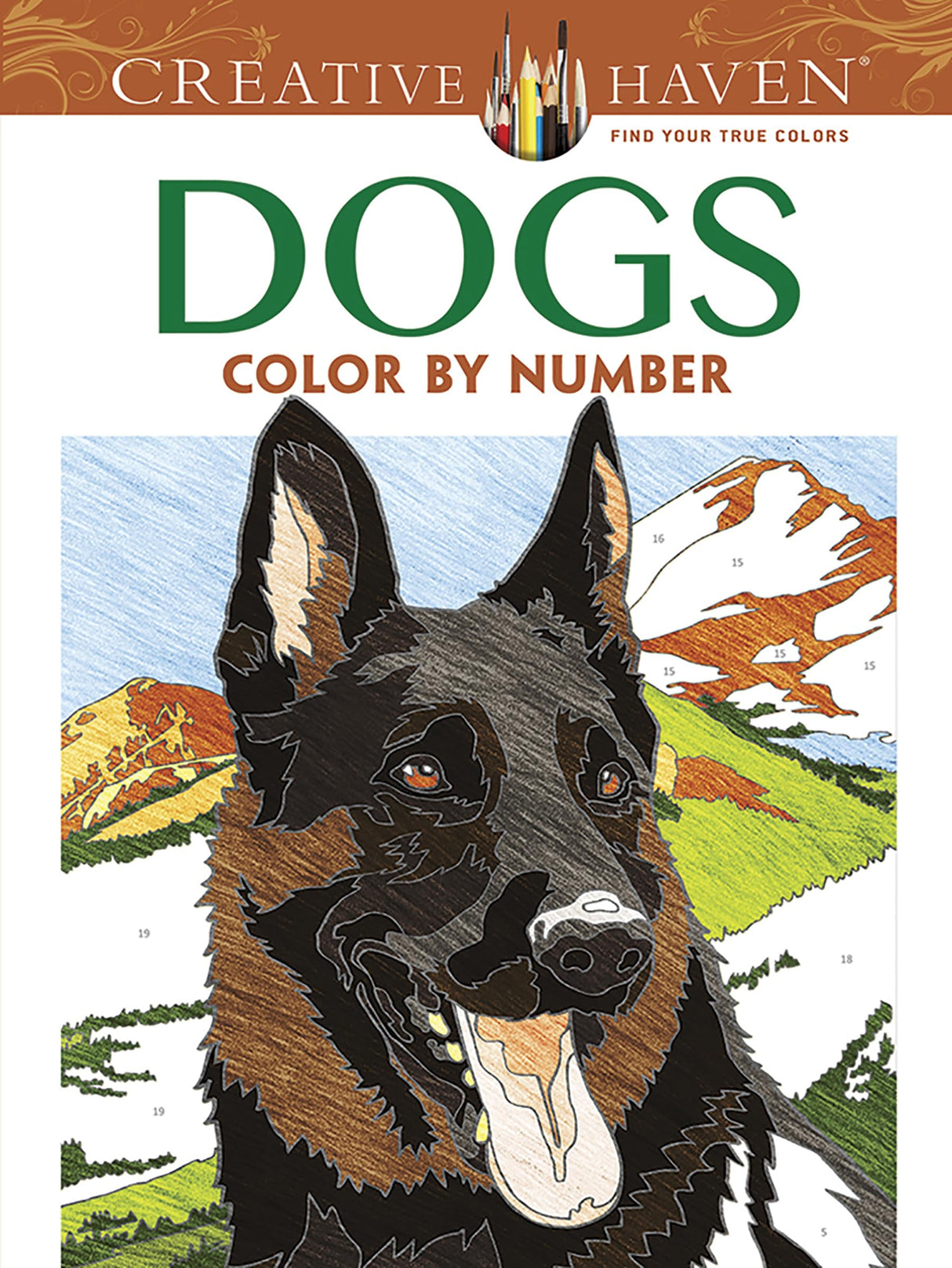 Creative Haven Dogs Color by Number Coloring Book (Adult Coloring Books: Pets) Dover Publications