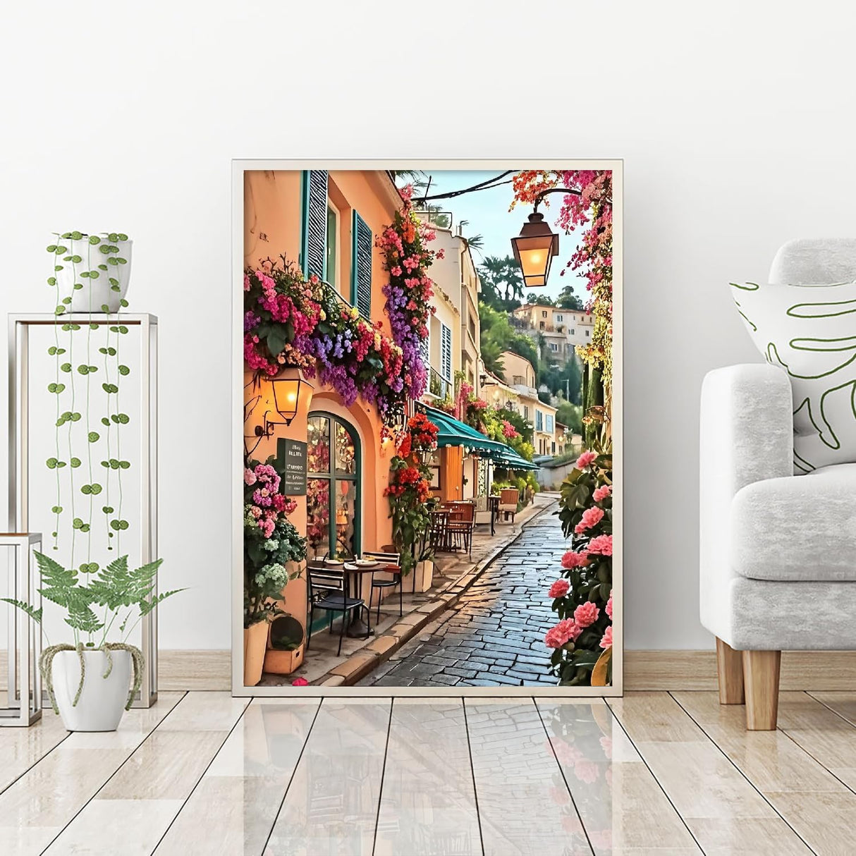 askkqtx Landscape Diamond Art Kits for Adults, Flowers Street Scenery Diamond Painting Kits, 5D DIY Full Drill Crystal Rhinestone Gem Art Craft Kits for Home Wall Decor 12X16 Inch askkqtx