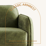 Atopston 67" Loveseat Sofa, Mid Century Modern Decor Sofa Couch with Pillows and Thick Seat Cushion, Small Sofa for Bedroom Apartment Office, Green Atopston