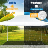 HOTEEL 10x15 Pop up Canopy Tent for Parties, Heavy Duty Easy Setup Tent Without Sidewalls, Outdoor Commercial Instant Gazebo for Wedding Event, with Roller Bag & Sand Bags, White(Hexagonal Frame) Hoteel