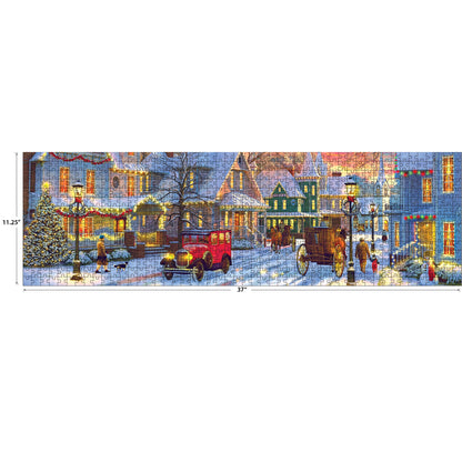 RoseArt - Kodak - Panoramic Christmas Evening - 750 Piece Jigsaw Puzzle for Adults