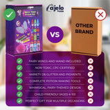 Ajelo Fairy Potions Kit for Kids Magic Set with Wings Wands, 15 Bottles, Halloween & Christmas Party DecorationsToys Girls & Boys Ages 4+ Years Ajelo