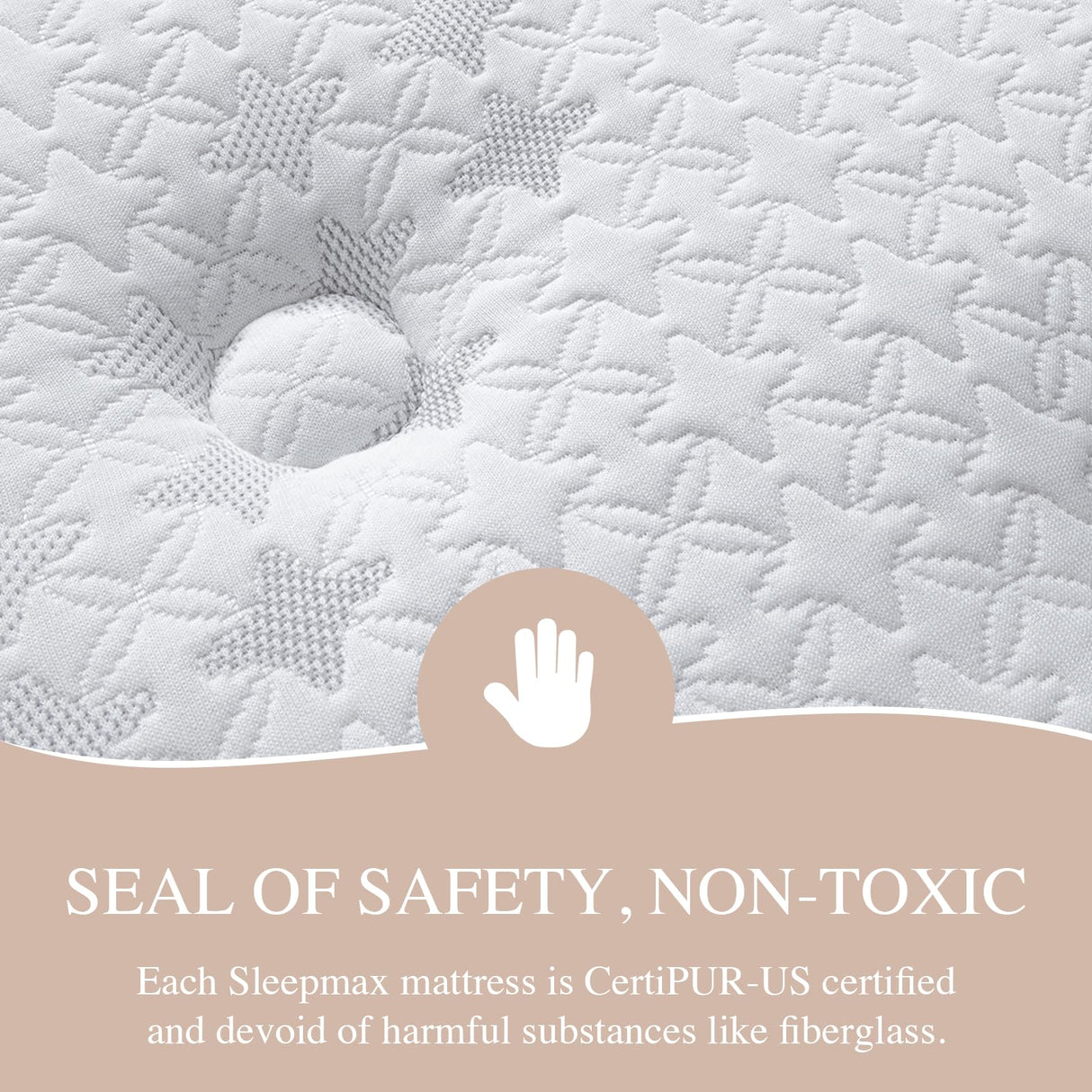 Sleepmax Firm Queen Mattress 14 Inch - Luxury Hybrid Mattress Extra Lumbar & Hip Support - Pressure Relief Deep Sleep Bed in a Box - 365-Night Trial, Fiberglass-Free, CertiPUR-US Certified Sleepmax