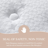 Sleepmax Queen Mattress 14 Inch - Hotel-Collection Hybrid Mattress Pain Relief - Deep Sleep Mattress Extra Lumbar & Hip Support - Motion-Isolation Bed in a Box, CertiPUR-US Certified, 365-Night Trial Sleepmax