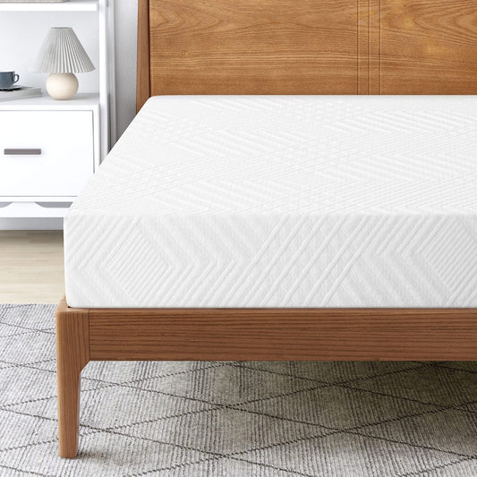 LIFERECORD 6 inch Full Mattress in a Box, Gel Memory Foam Mattresses Made in USA for Full Bed, Medium Firm, White