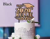 Class of 2021 Wooden Custom Cake or Cup Cake Topper Graduation Party Favor Rustic Prom Congrats Grad Decor Gift for Son Daughter Graduate Weddings-by-StockingFactory