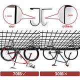 Saderoy 6-Pack Storage Hook for Garage Ceiling Rack & Wall Shelves, Alloy Steel, 70lbs Capacity, Black Saderoy