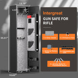 INTERGREAT 5-8 Gun Safe, Assembled Fingerprint Gun Safes for Rifles and Pistols, Quick Access Rifle Safe for Shotguns, Gun Locker with Fingerprint Keypad, Adjustable Shelf INTERGREAT