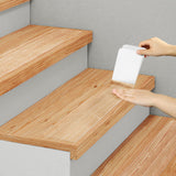SMILOOL Clear Non Slip Stair Treads for Wooden Steps Indoor, 4" x 40" 5 Pack, Pre-Cut Anti Slip Stair Strips for Wood Stairs, Waterproof Grip Tape for Kids Elders and Pets, Transparent SMILOOL