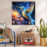 Bird Diamond Art Kits for Adults,DIY Hummingbird Diamond Painting Kits,Round Diamond Dots for Adult,5D Full Drill Painting Kit Art and Crafts for Adults Home Wall Decor 14 X 14inch CEUHROG