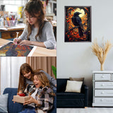 CEOVR Crow Diamond Art Kits for Adults, Raven Diamond Painting Dots DIY DIY Gem Art, Adult Crafts Kits Wall Decor for Home Office 12x16in CEOVR