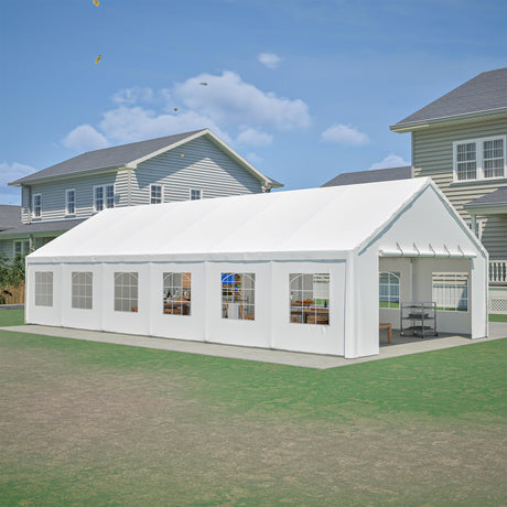 20x40 Large Party Tent Canopy, Heavy Duty Waterproof Event Tent with Removable Sidewalls &Double Roll-up Doors, Wedding Gazebo Shelter for Parties, Weddings, BBQ, Birthday, Camping and Outdoor Events Hohuqeri