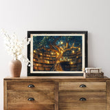 Paint by Numbers for Adult, Tree Paint by Numbers Kit for Adults Beginners, DIY Book Acrylic Painting on Canvas for Home Wall Art Decor 16x20Inch Mandun