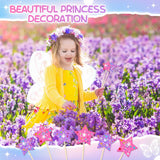 Juexica 60 Pcs Princess Fairy Wand Kit Includes 48 Make Your Own Princess Craft Unfinished Wooden Fairy Wand and 12 Gem Stickers for Girls DIY Magical Crafts Juexica