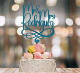 Personalized Rustic Infinity wedding Cake Topper- Custom Gold cake topper for wedding WoodArtSupply