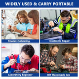 Soldering Iron Heat Set Insert Tool, 80W 110V LCD Digital Soldering Welding Iron Kit with Iron Tips and Heat Set Insert Tips, 16-in-1 Adjustable Temperature 180-500℃ Solder Kit, Blue Lunamor