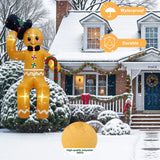 GUDELAK 10FT Christmas Inflatable Outdoor Decoration, Climbing Giant Christmas inflatables Gingerbread Decorations Outside with 8 LED, Christma Blow Ups Outdoor Roof Yard Lawn Xmas Decor GUDELAK