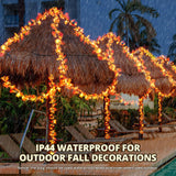 Fall Decorations for Home 9FT Plug in Thanksgiving Lights Lighted Fall Garland 50 Bulbs Maple Leaves Lights, Connectable Fall Light for Indoor Outdoor Halloween, Thanksgiving, Holidays Decorations Dirnun