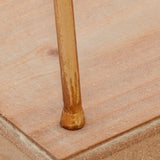 Deco 79 Wood Pendulum Clock with Wood Base, 10" x 5" x 11", Gold Deco 79