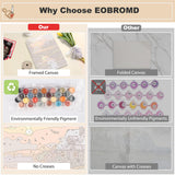 EOBROMD Framed Paint by Numbers Kits for Adults Countryside Sunset, DIY Painting Kits for Adults Beginner, Painting on Stretched Canvas Oil Paint by Numbers for Home Decor Gift 12x16inch EOBROMD