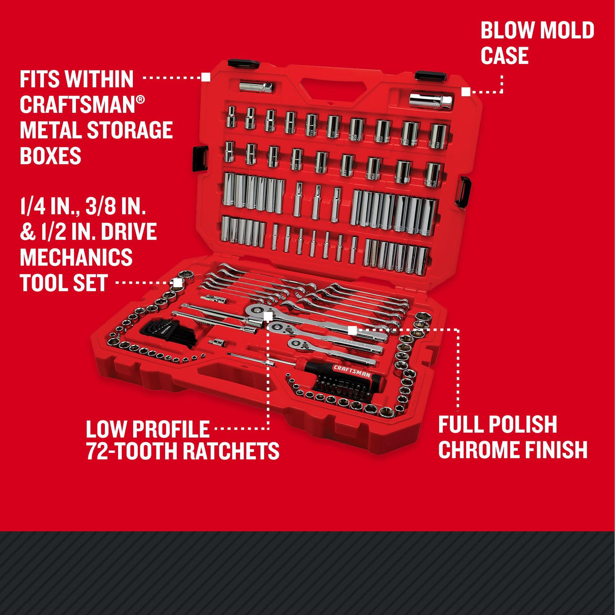 CRAFTSMAN 159 Piece Mechanics Tool Set (CMMT12125) CRAFTSMAN