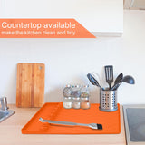 Grill Accessories Silicone Griddle Mat for Blackstone Side Shelf, Silicone Spatula Pad Mats Cooking Gadgets Barbecue Tools for Outdoor BBQ Kitchen Countertop by EANINNO Orange EANINNO