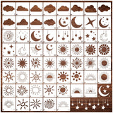 Boho Sun Stencils for Painting on Wood Burning Patterns Cloud Moon Stencils Nature Stencil Celestial Star Paint Template on Art Craft Canvas Wall Fabric Rock (60 Sun) yhslmh