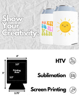 PartyPrints 25 Pack White Blank Can Cooler Sleeves, Customizable Bulk Sublimation Insulated Foam for Beer, Collapsible Plain Drink Holder, Cold Soda Insulator, 12oz Regular, 16oz Tall Cans PartyPrints