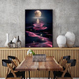 KINPLUB 5D Diamond Painting Kits for Adults Beginners, Sea Moon Diamond Art Kits for Adults, DIY Full Drill Round Diamond Dots, Home Wall Decor 12x16 Inch KINPLUB