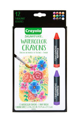 Crayola Signature Premium Watercolor Crayon Sticks & Paintbrush, 12 Count, Gift Crayola