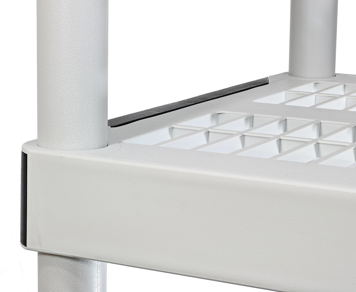 HDX 36” x 72” 5-Tiered Ventilated Plastic Storage Shelving Unit w/ Raised Feet and Tool-Free Assembly Hardware & Outdoor