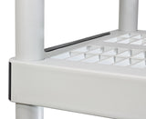 HDX 36” x 72” 5-Tiered Ventilated Plastic Storage Shelving Unit w/ Raised Feet and Tool-Free Assembly Hardware & Outdoor