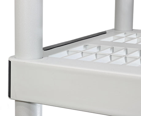 HDX 36” x 72” 5-Tiered Ventilated Plastic Storage Shelving Unit w/ Raised Feet and Tool-Free Assembly Hardware & Outdoor