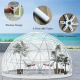 Gaonala Garden Dome Igloo, 9.5*5.7FT PVC Dome Tents with 2 * 10m Light Strings and Transparen Cover, Weatherproof Greenhouse Garden Bubble Tent, Igloo Dome House Suitable for Patio and Dining Places Gaonala