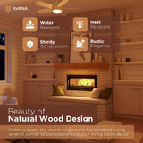 Avana Fireplace Mantel - Wall-Mounted Mantles for Over Fireplace - Farmhouse Fireplace Mantle Shelves - Handcrafted Wood Fireplace Mantels - Floating Mantel 72 Inches X 8 X 5 - Rustic Natural Avana