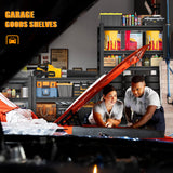 PRESTELION 72" H|35" W All-Metal Garage Shelving-Easy Assembly 5-Tier Shelving Unit|Heavy Duty Adjustable Shelf for Industrial,Warehouse,Basement,Black PRESTELION