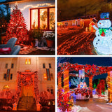 JMEXSUSS Red Christmas Decor Lights Clear Wire, 66ft 200 LED Red Christmas String Lights Outdoor Indoor, 8 Modes Red String Twinkle Fairy Lights Plug in for Christmas Tree Room Party Xmas Decorations JMEXSUSS