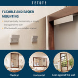 TETOTE 18 x 26 Walnut Wood Mirror for Bathroom Wall/Bedroom/Living Room/Entryway Farmhouse Rustic Bathroom Vanity Mirror for Over Sink Waterproof (Horizontal/Vertical Mounted) TETOTE