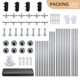 JY QAQA Carport, 12x20 FT Heavy Duty Carport with Removable Side Walls and Doors, Car Canopy with All-Season Tarp for Cars, Grey JY QAQA PET